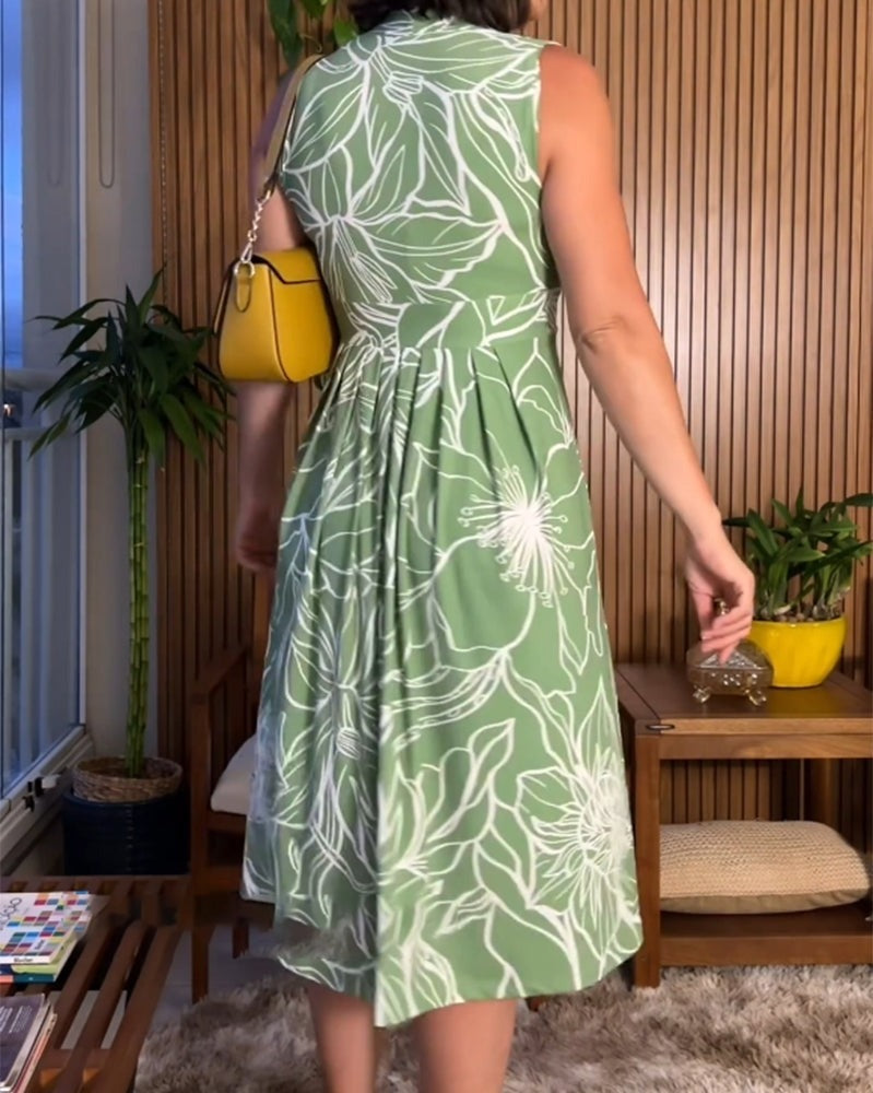 Cerina - Plus Size Sleeveless Dress with Waist