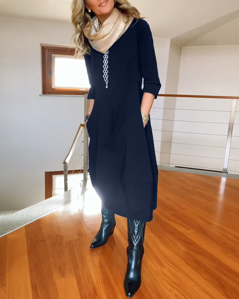 Inès - Elegant and Comfortable Vintage Maxi Dress