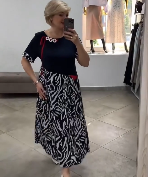 Anelina - Women's Casual Patchwork Dress