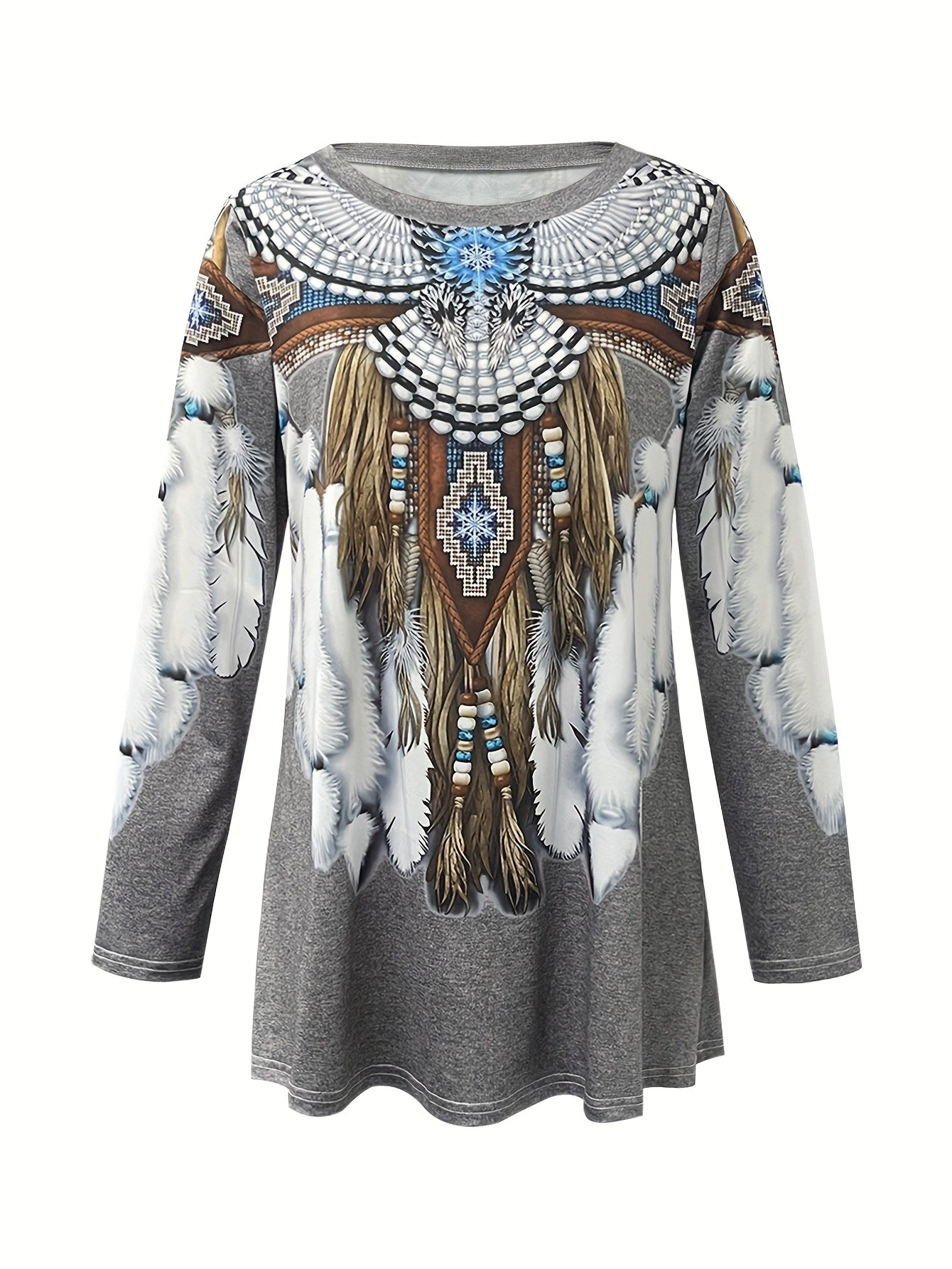 Joelene - Vintage Ethnic Long Sleeve T-Shirt