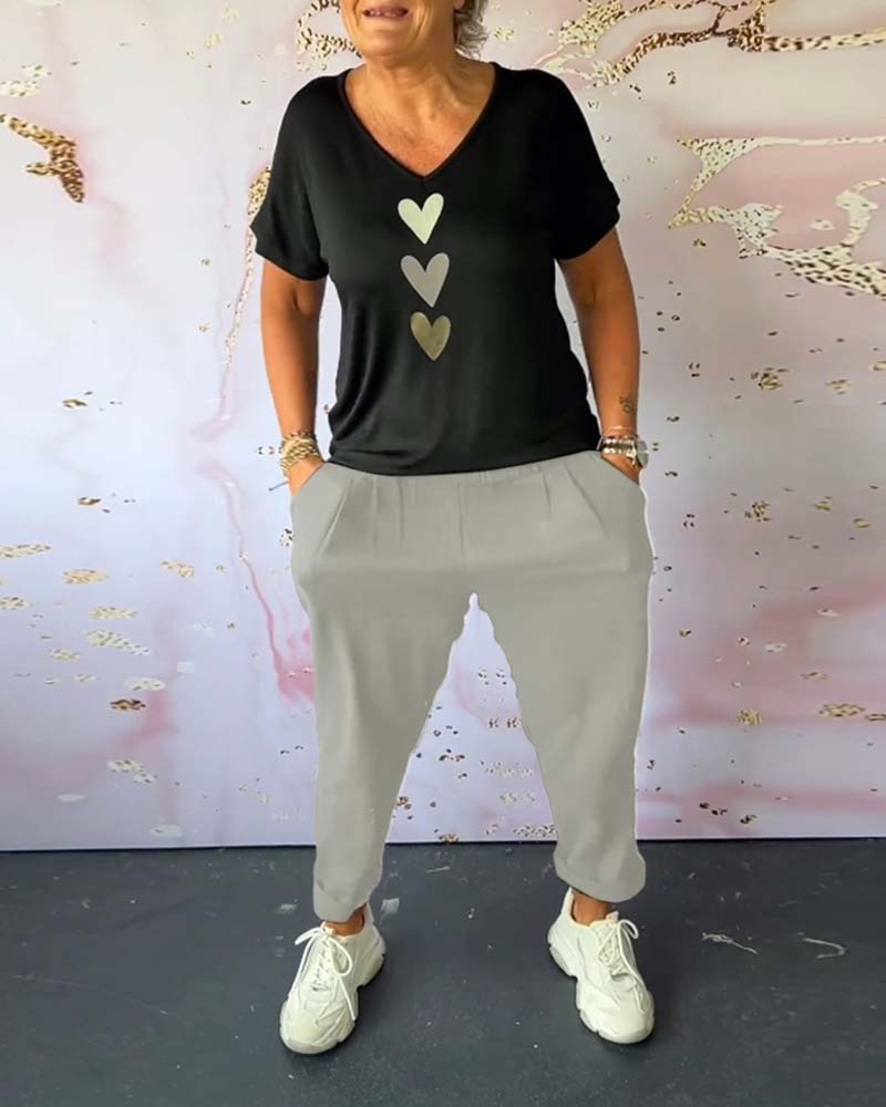 Tavira - Comfortable Casual Pants with Pocket and Solid Colour