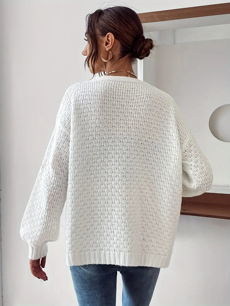 Risette - Floral Pattern Knitted Cardigan