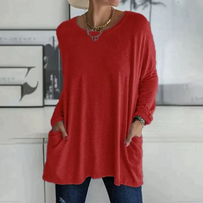 Daliah - Long Sleeve T-Shirt with Pocket