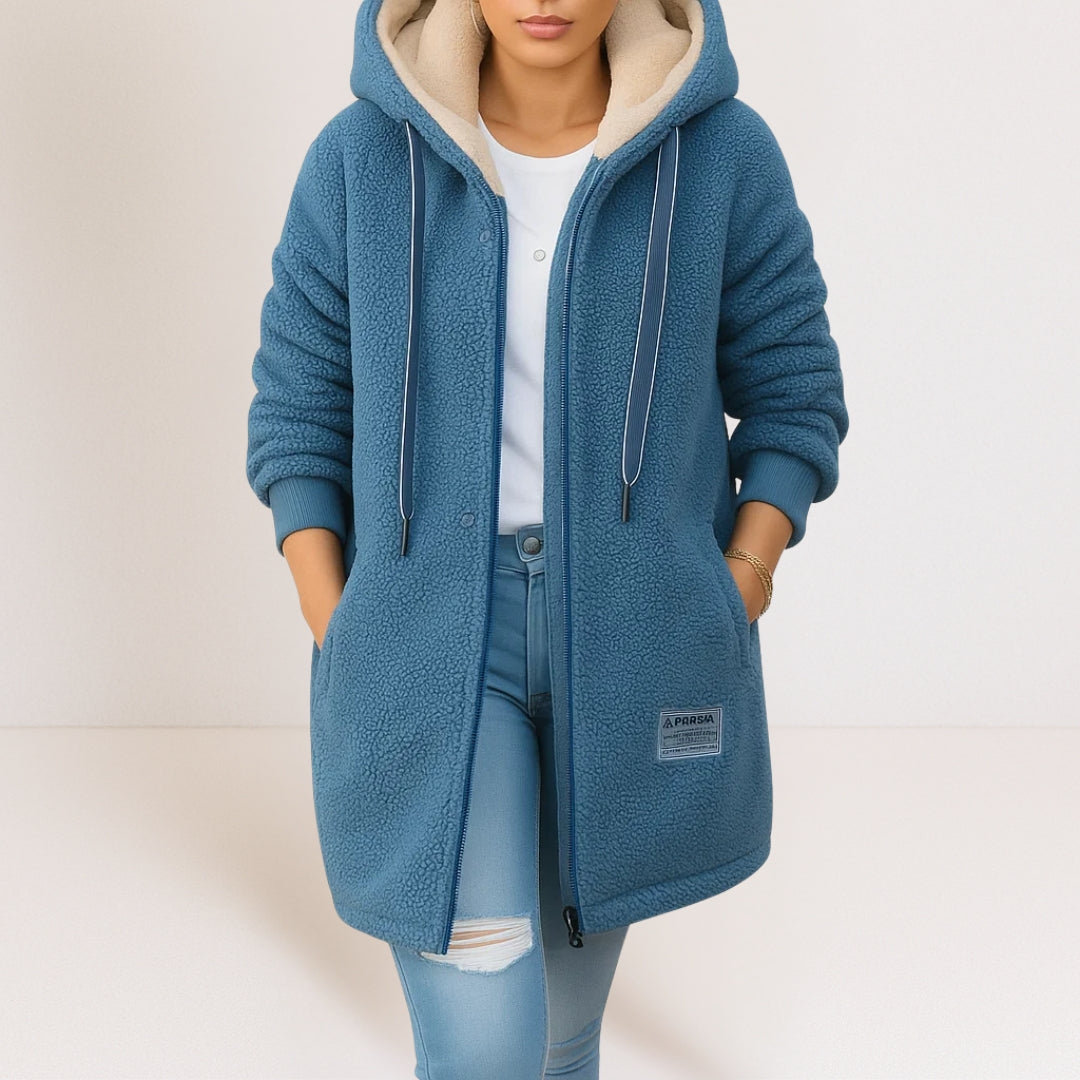 Ravienne - Women's Long Cozy Hooded Jacket
