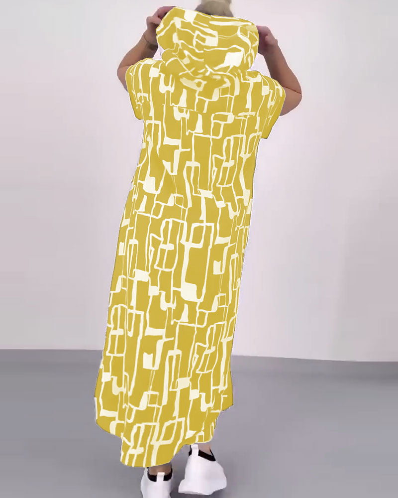 Ilana - Contrasting Maxi Dress with Zipper