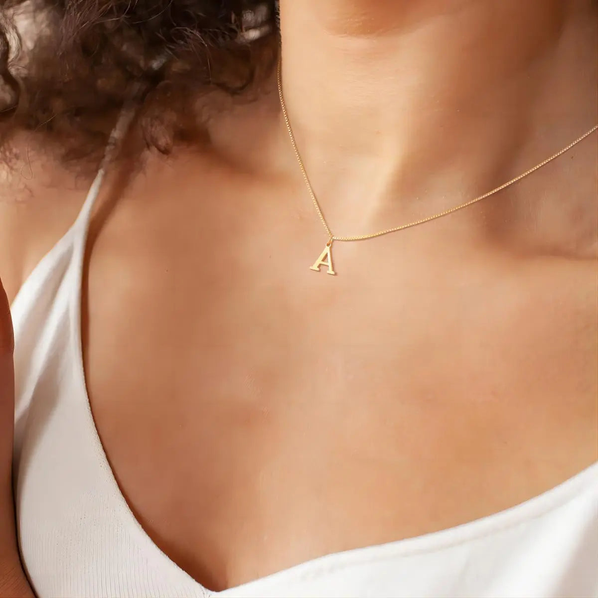Necklace with initials of love letters