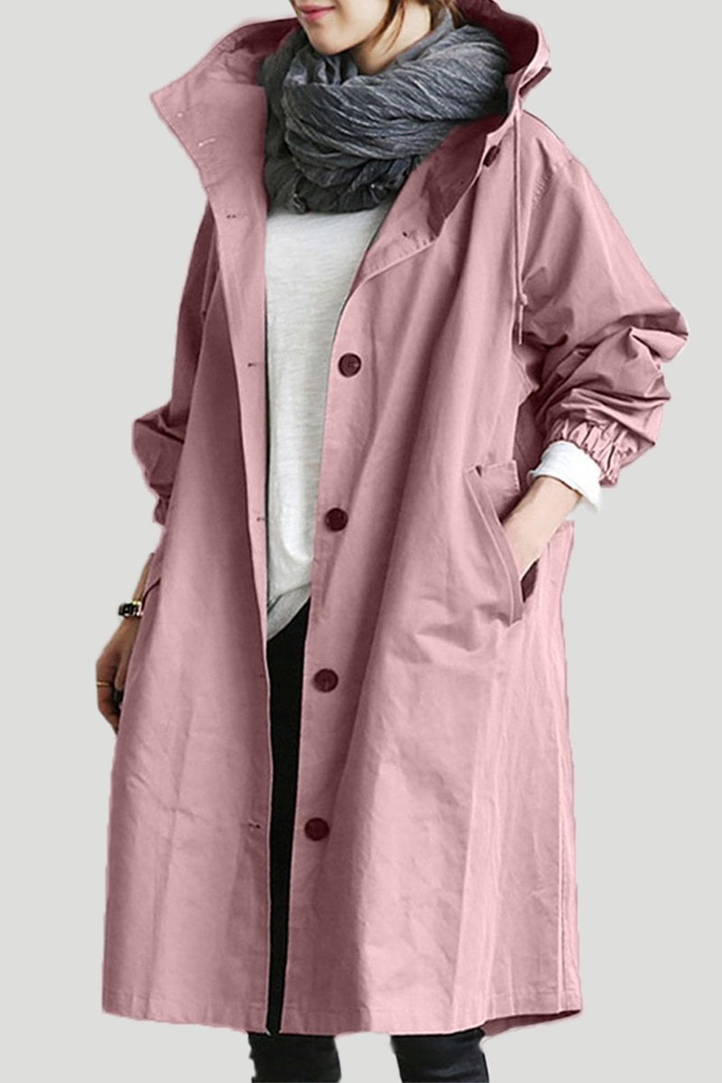 Henriette - Elegant women's long cardigan with collar and pockets