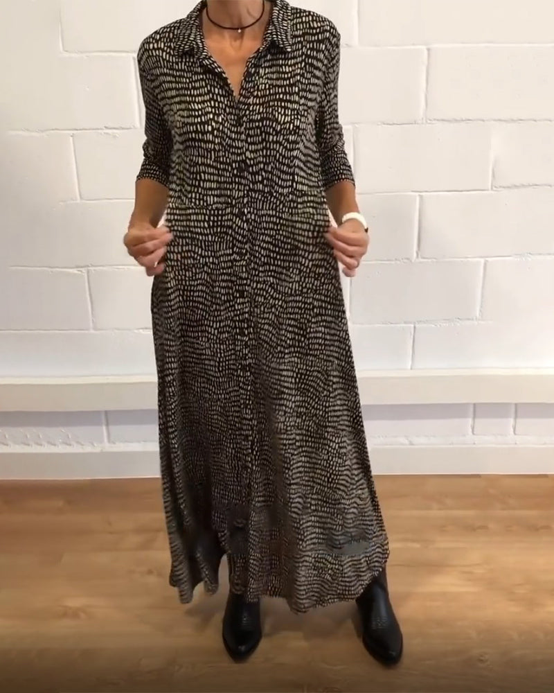 Hélène - Elegant and Bohemian Vintage Maxi Dress