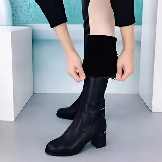 Kaelivr - Women's Warm Leather Ankle Boots