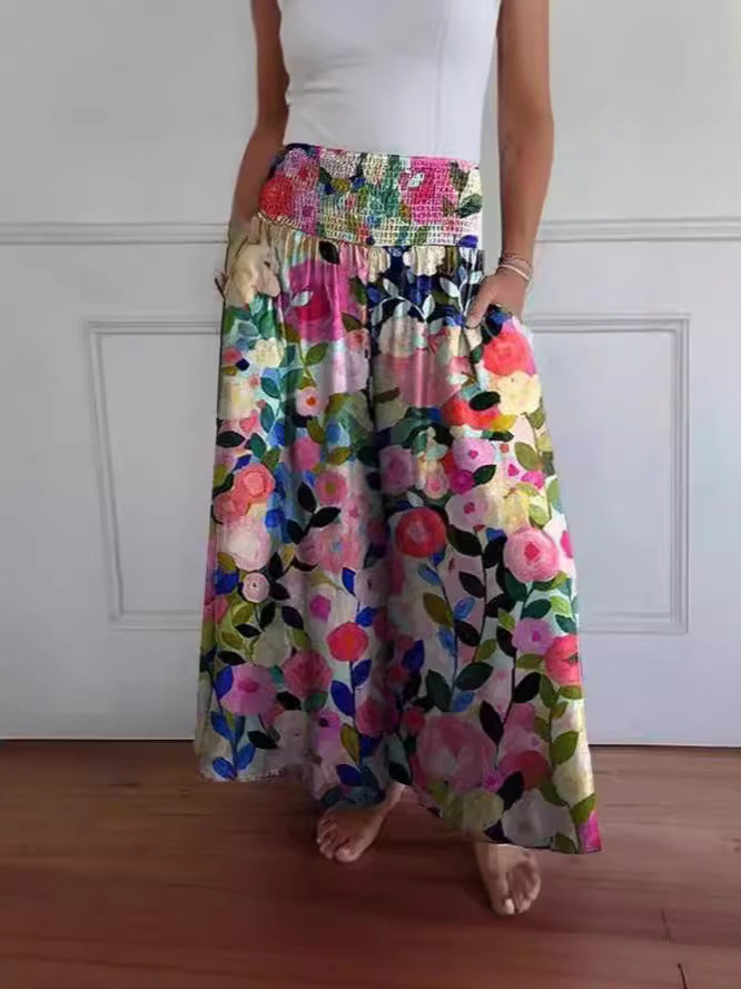 Pravina - Women's High Waisted Wide Leg Jeans