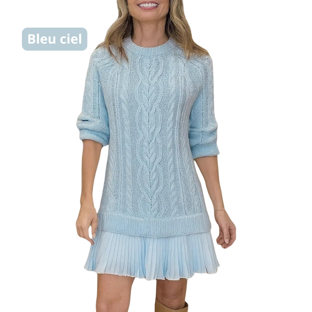 Marivessa - Warm and Elegant Cable Sweater Dress for Winter