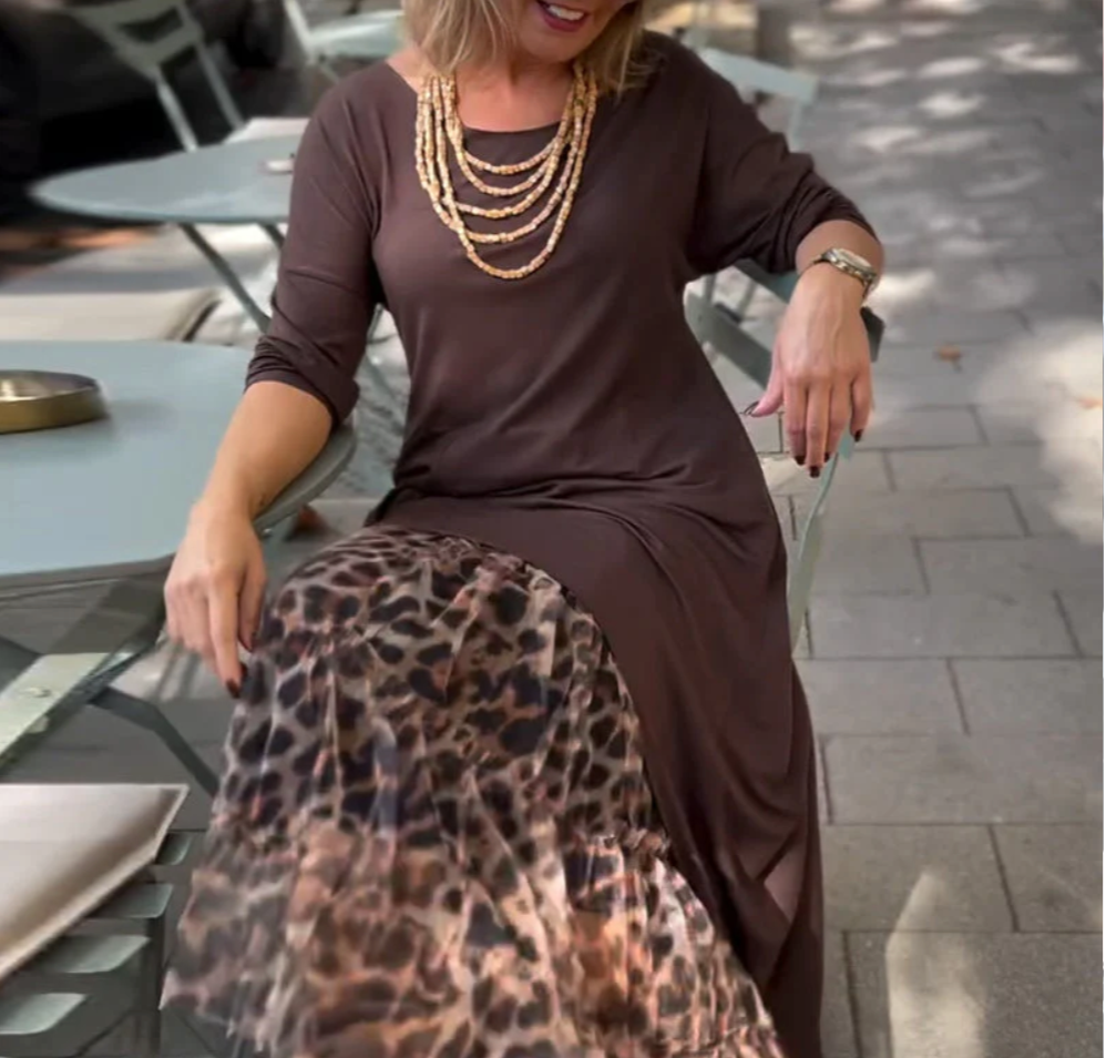 Evelorae - Chic Asymmetrical Dress with Tulle Skirt