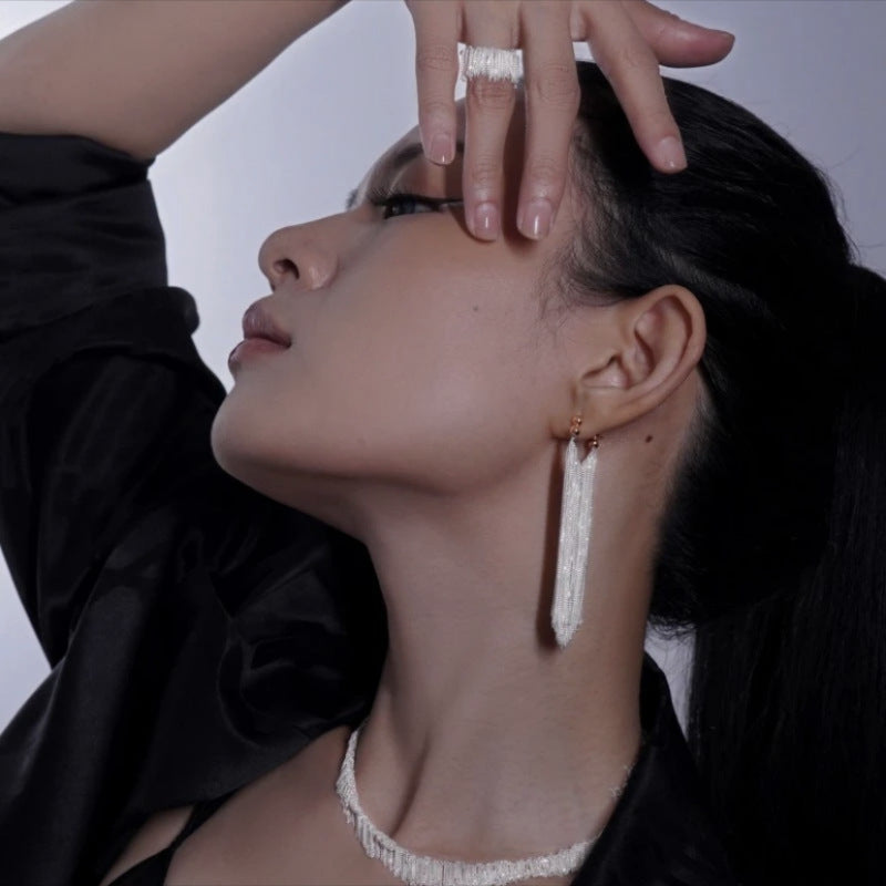 Lunavienne - Cascade Earrings with Fringes