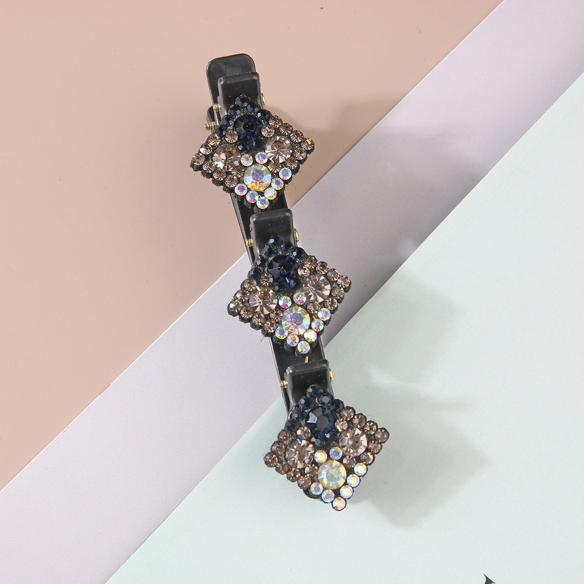 Kalinorae - Square Crystal Hairpins - Set of 4