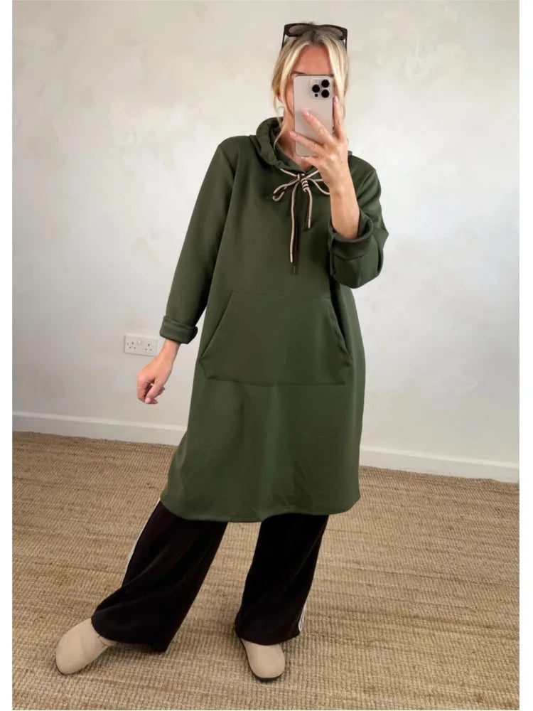 Cyralina - Junior's Elegant Hooded A-Line Dress