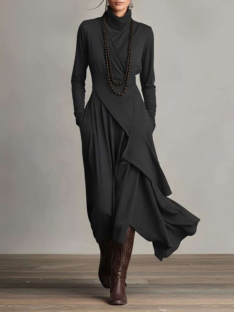 Gisavelle - Elegant Asymmetrical Maxi Evening Dress