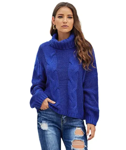 Clemence - Women's Sweater with High Neck Style and Warmth