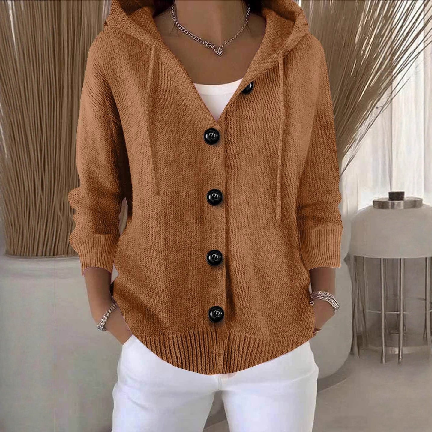 Elarisse - Women's Long Sleeve Knitted Cardigan