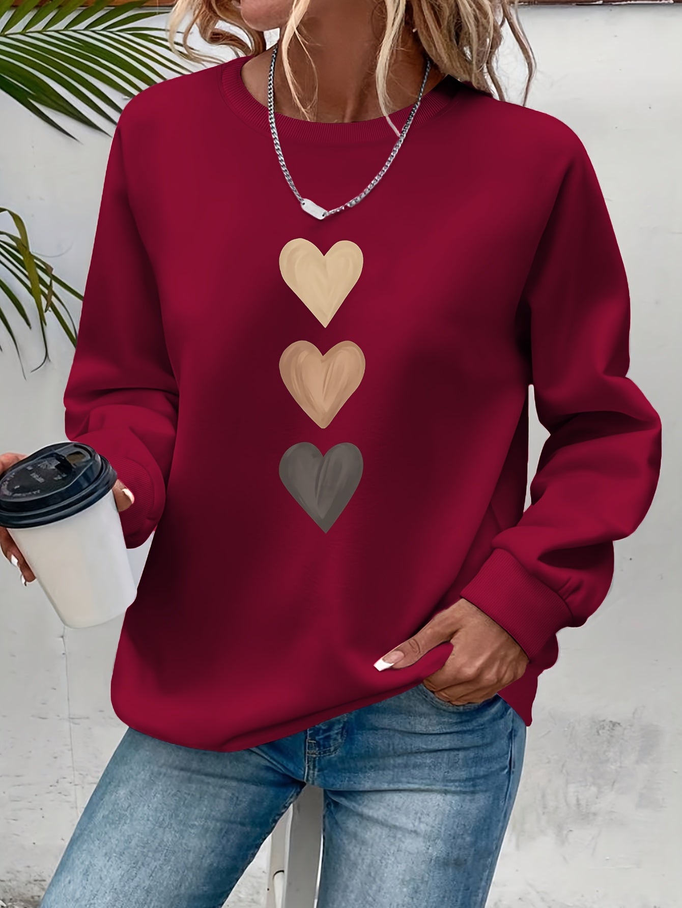 Belviera - Soft Heart Pattern Sweater