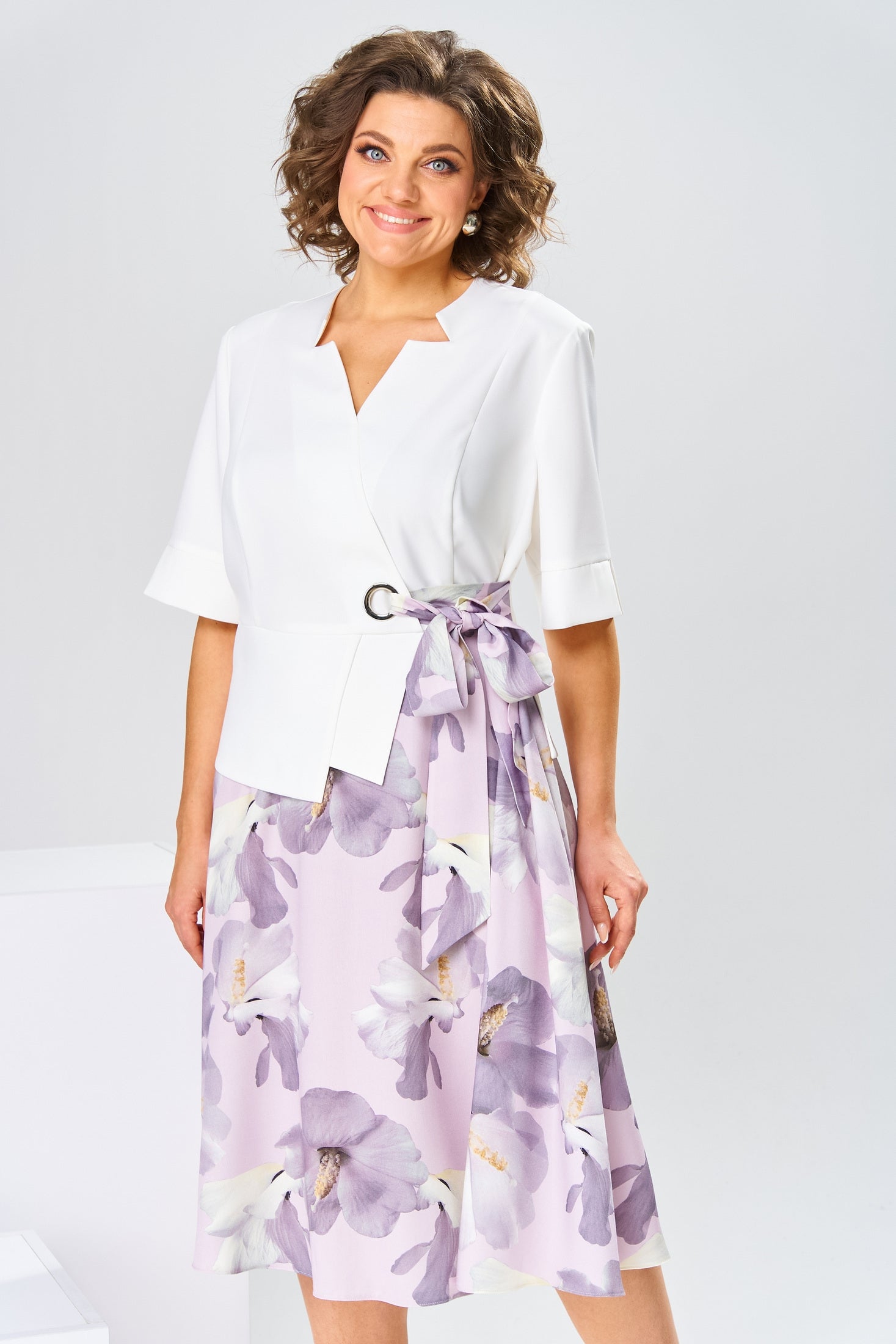 Adelisa - High Quality Cotton and Silk Dress for Natural Elegance