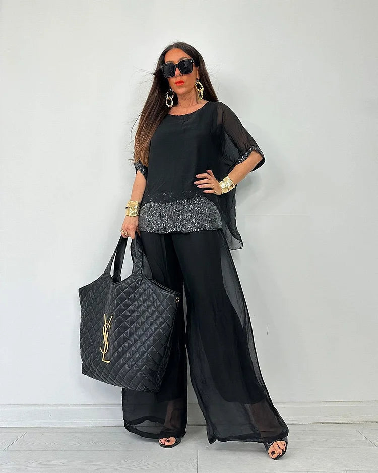 Aurélie - Chic Two-Piece Summer Set - Flowing Elegance and Lightweight Comfort