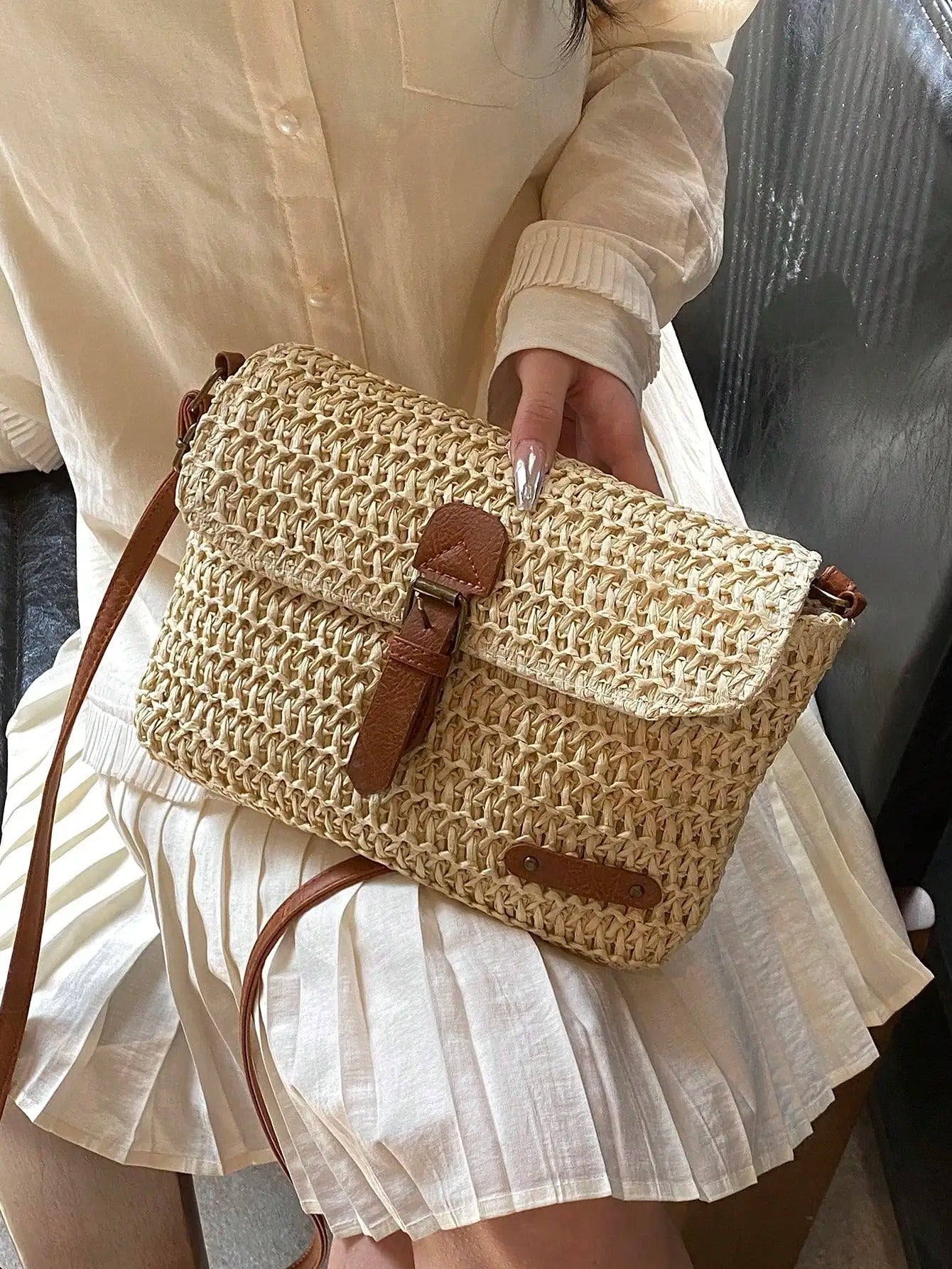 Evelien - Natural Straw Shoulder Bag - The Essential Summer Accessory