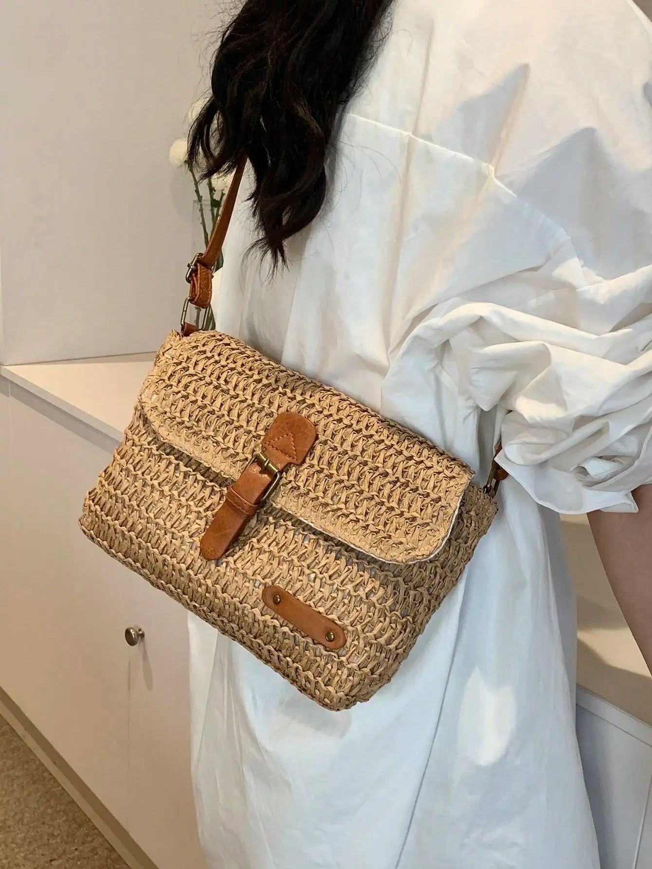 Evelien - Natural Straw Shoulder Bag - The Essential Summer Accessory