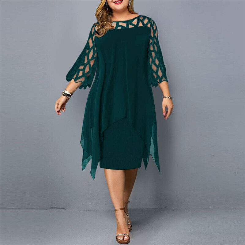Laurienne - Plus Size Flowing Midi Dress