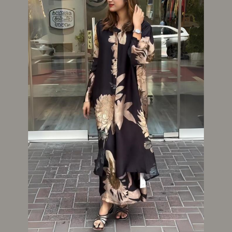 Clarice - Women's 2-Piece Flowy Shirt Dress