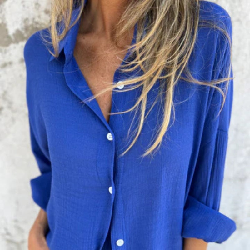 Alora - Women's Long Sleeve Shirt and Shorts Set