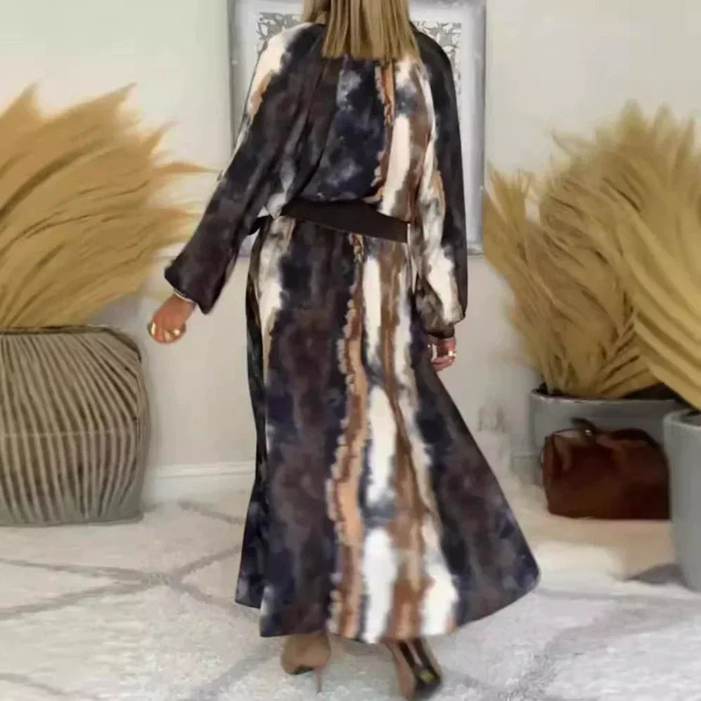 Selma - Elegant Tie & Dye Long Dress