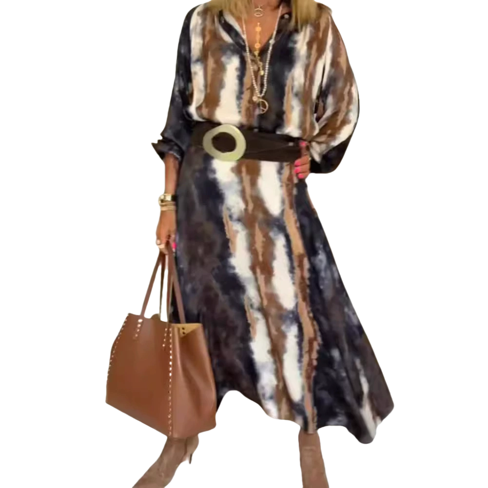 Selma - Elegant Tie & Dye Long Dress
