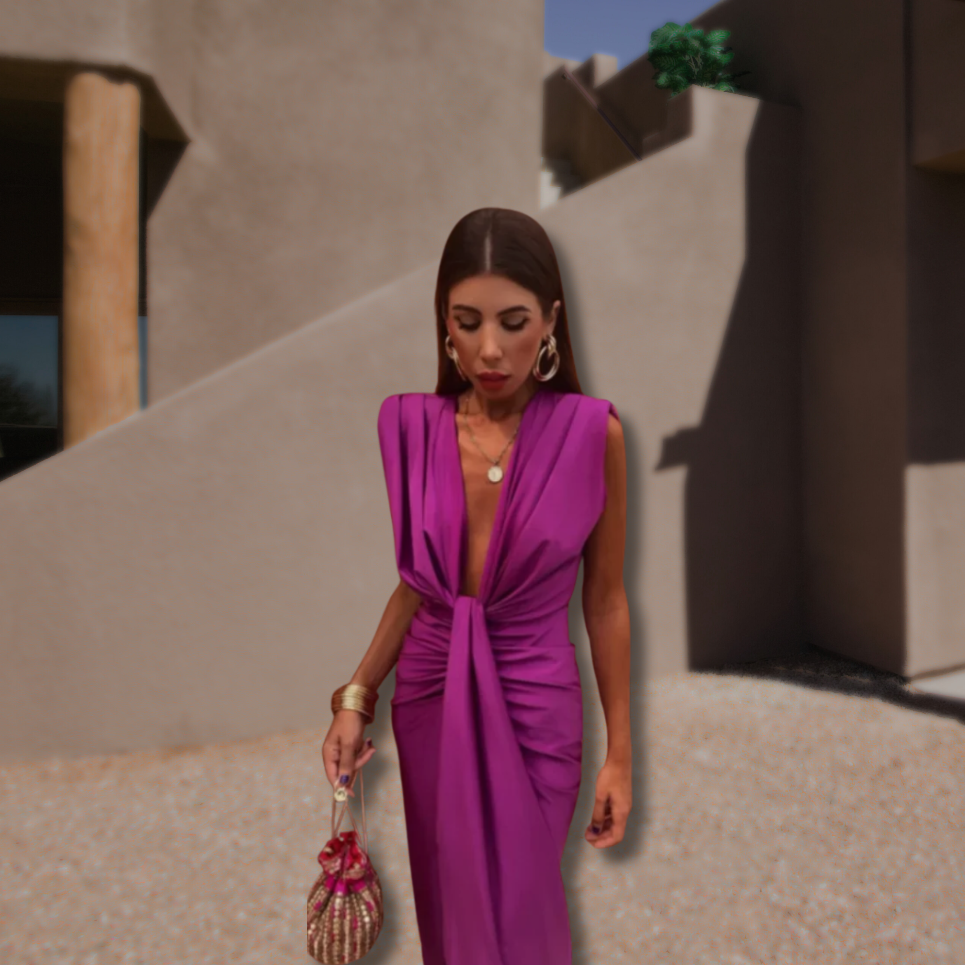 Liya - Modern Elegance Pleated Dress