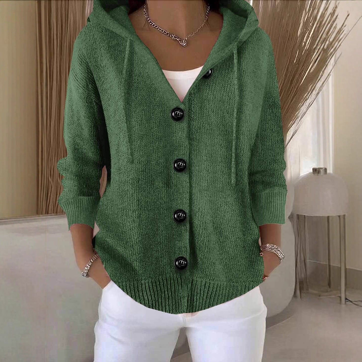 Elarisse - Women's Long Sleeve Knitted Cardigan