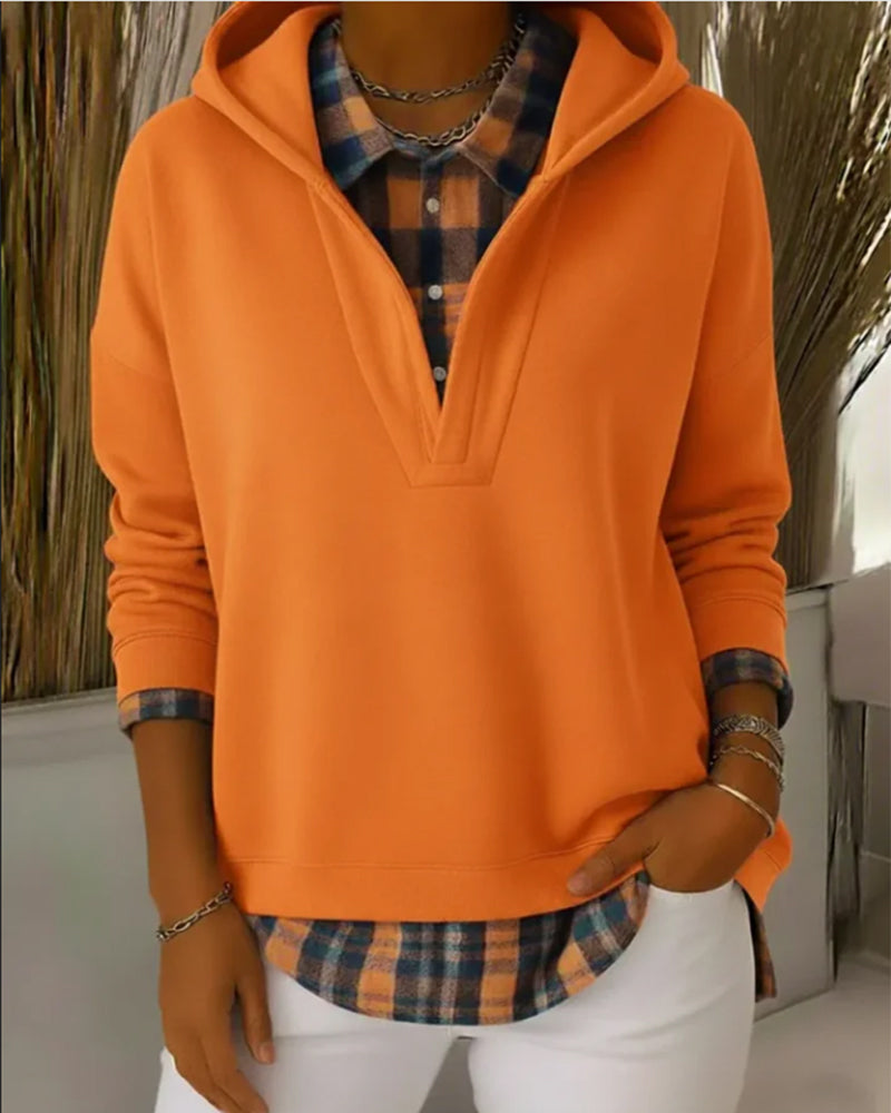 Ceralinae - Hoodie, two-piece set, tartan print