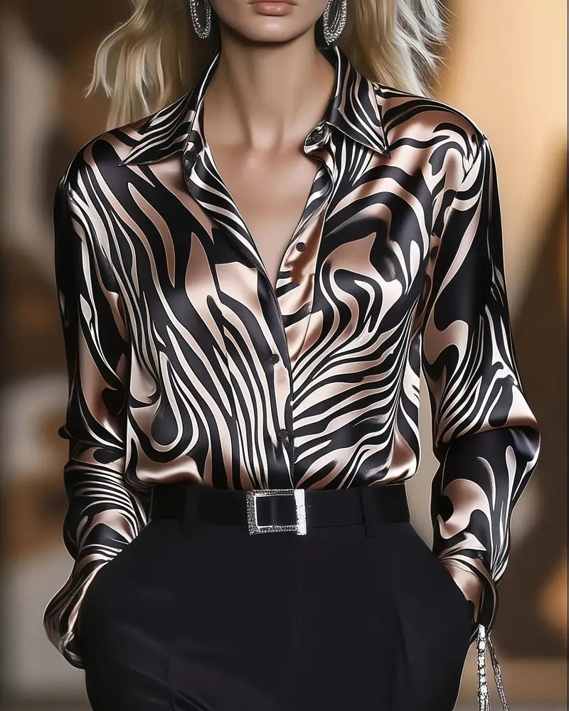 Cylissa - Elegant Printed Shirt for Women