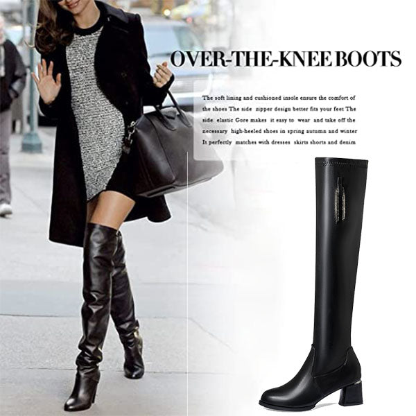 Kaelivr - Women's Warm Leather Ankle Boots