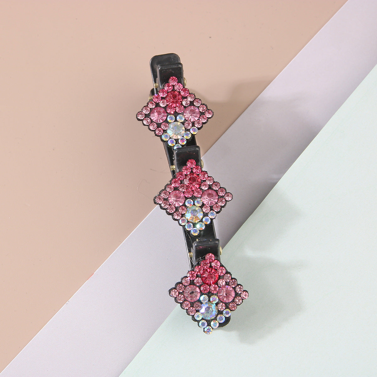 Kalinorae - Square Crystal Hairpins - Set of 4