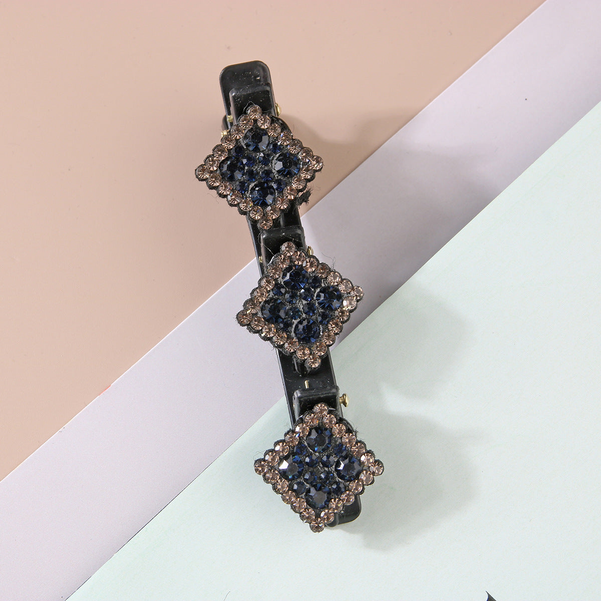 Kalinorae - Square Crystal Hairpins - Set of 4