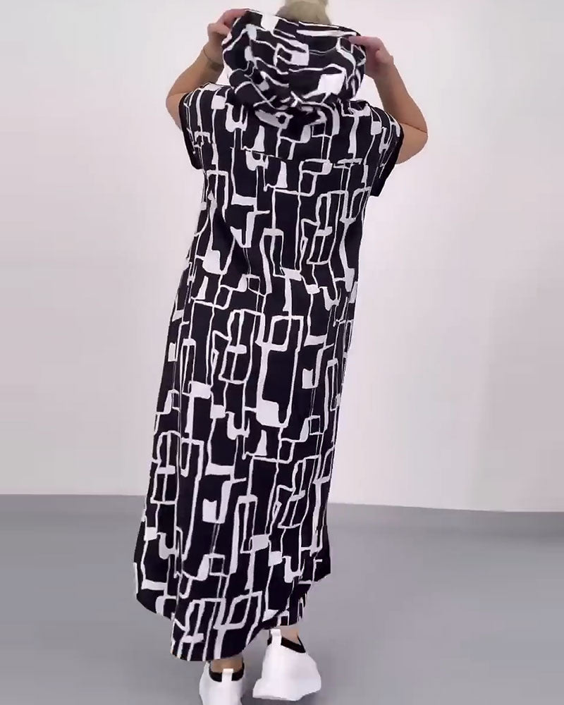 Ilana - Contrasting Maxi Dress with Zipper