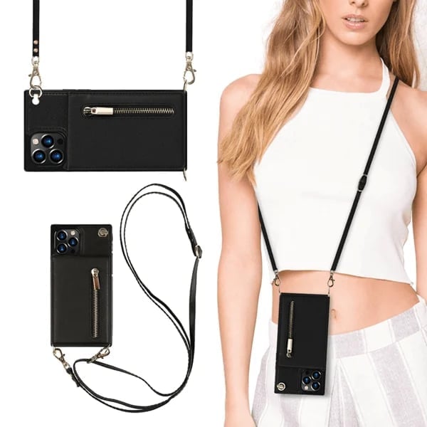 Angélique - iPhone case with cord and card holder