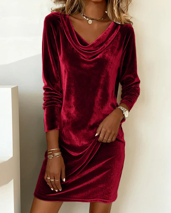 Rhosellea - Women's Velvet Dress
