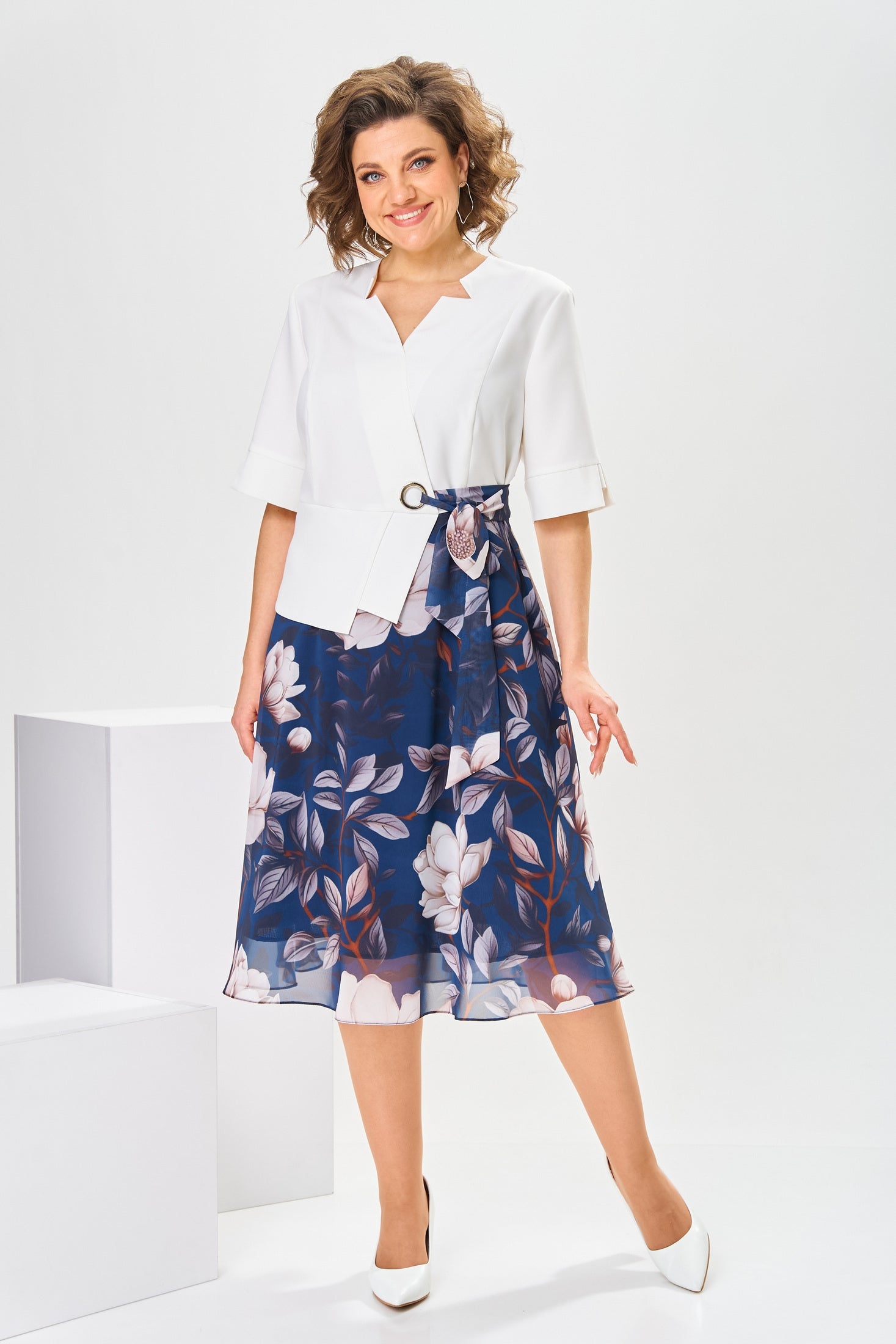 Adelisa - High Quality Cotton and Silk Dress for Natural Elegance