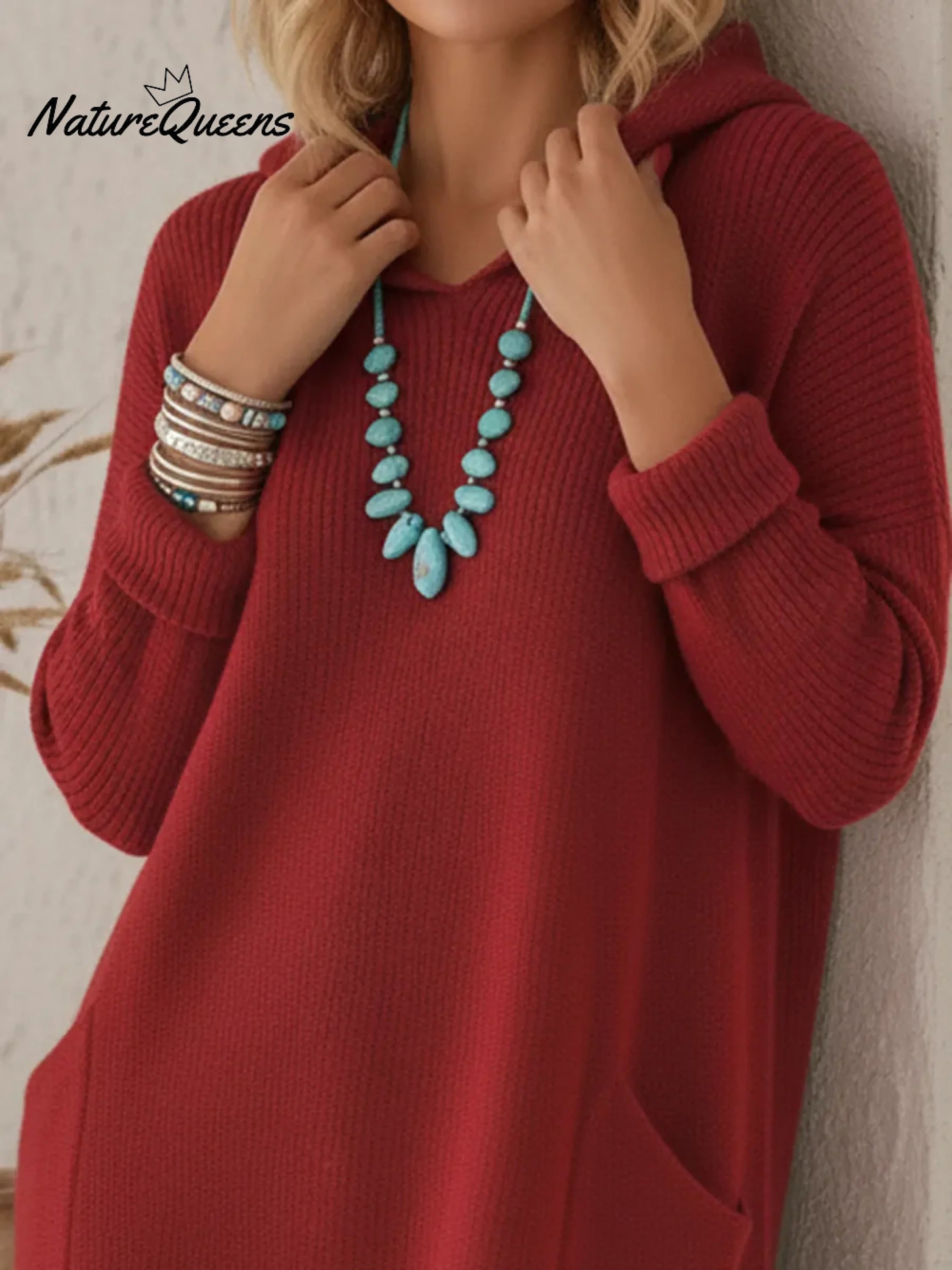 Fioranelle - Soft Hooded Sweater with Pockets