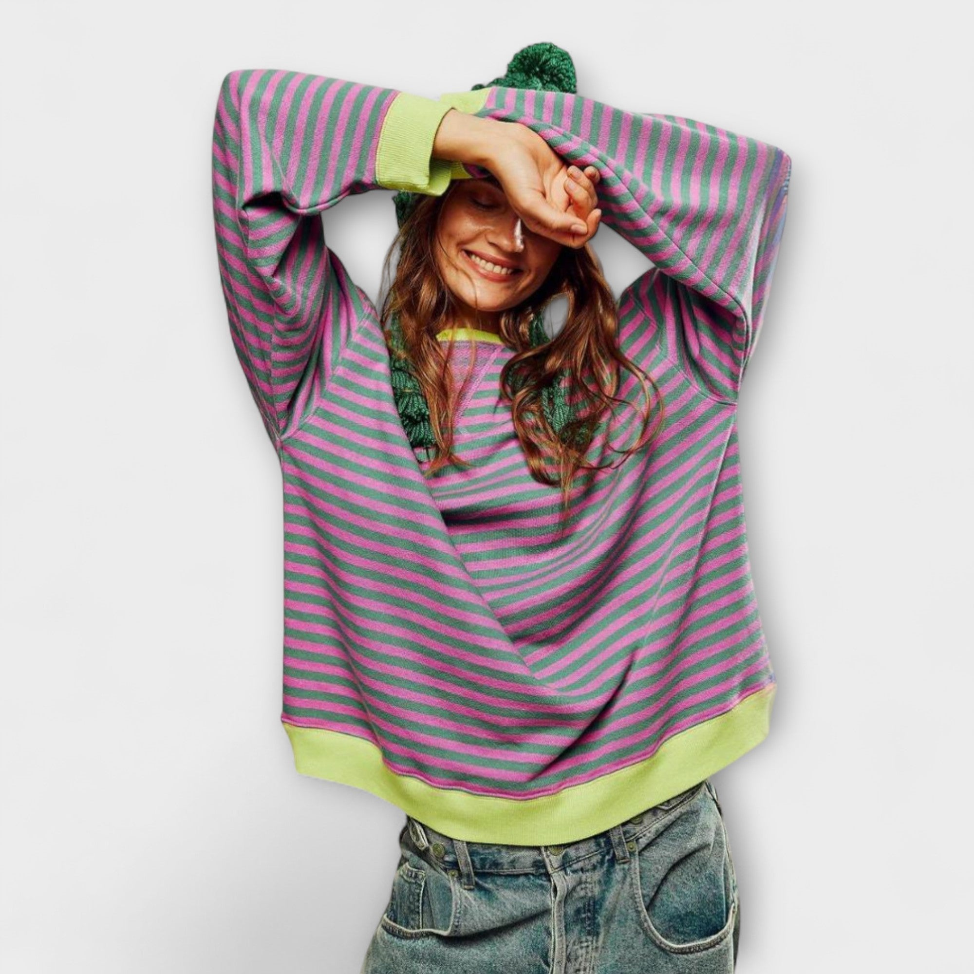 Janelisse - Casual Striped Soft Knit Sweater