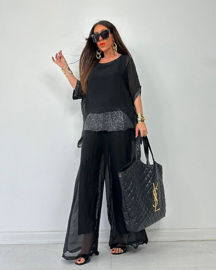 Aurélie - Chic Two-Piece Summer Set - Flowing Elegance and Lightweight Comfort