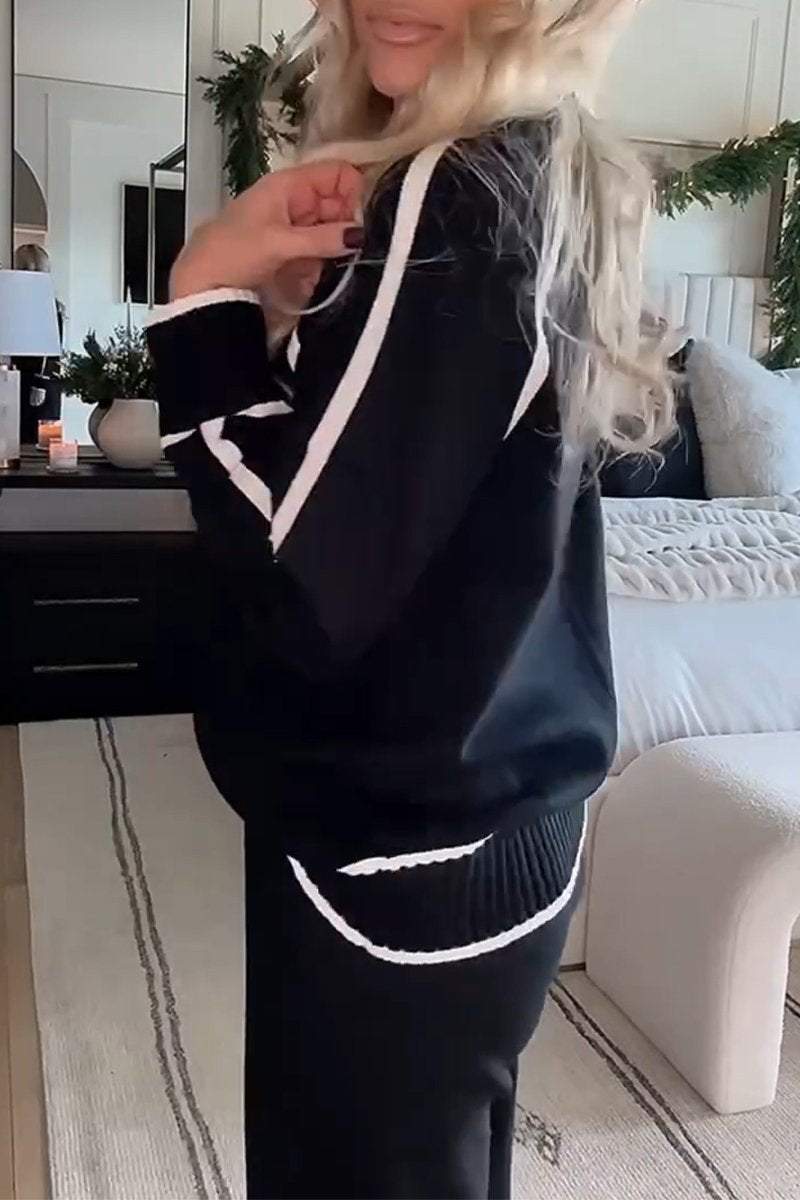 Arlette - Contrasting Two-Piece Set with Round Neck