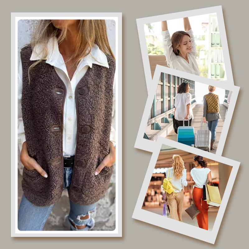Nahla - Warm Short Cardigan with Buttons