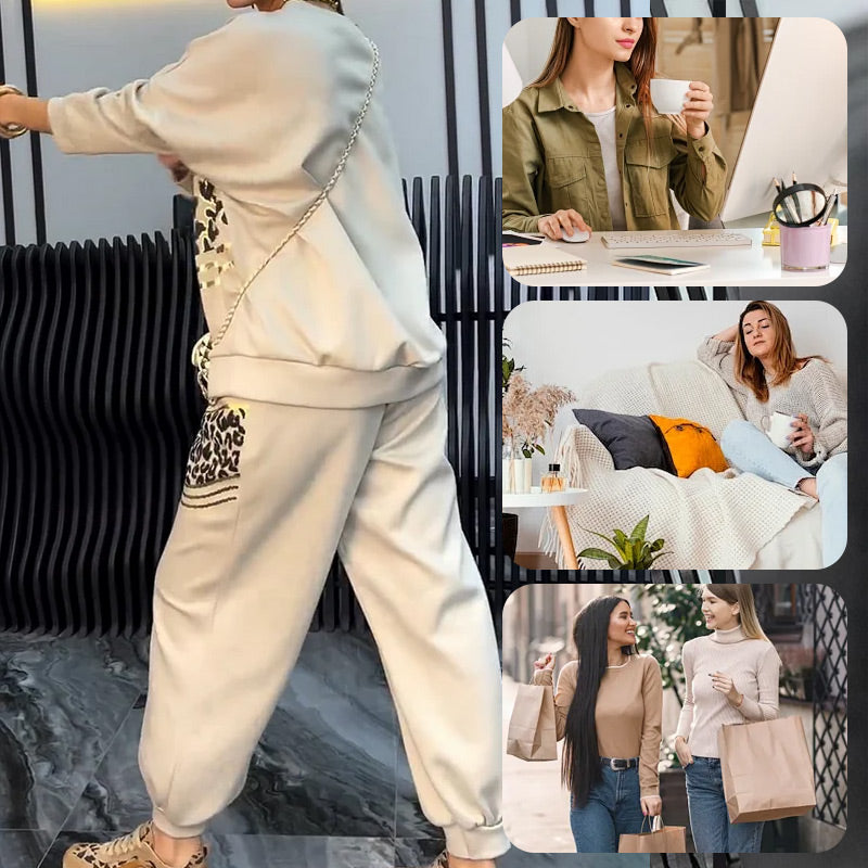 Audrey - Women's 2 Piece Leopard Sports Set