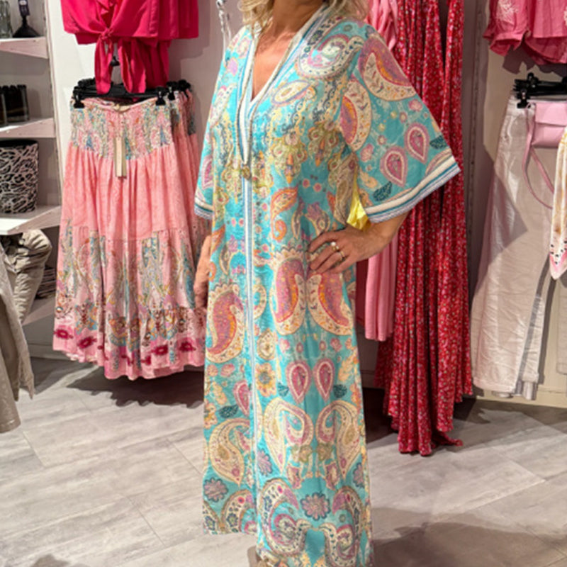 Naelina - Women's Casual Print Comfortable Dress